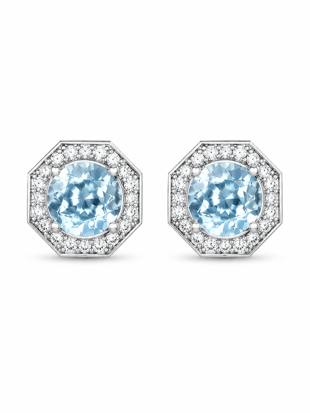 Sea blue crystal earring