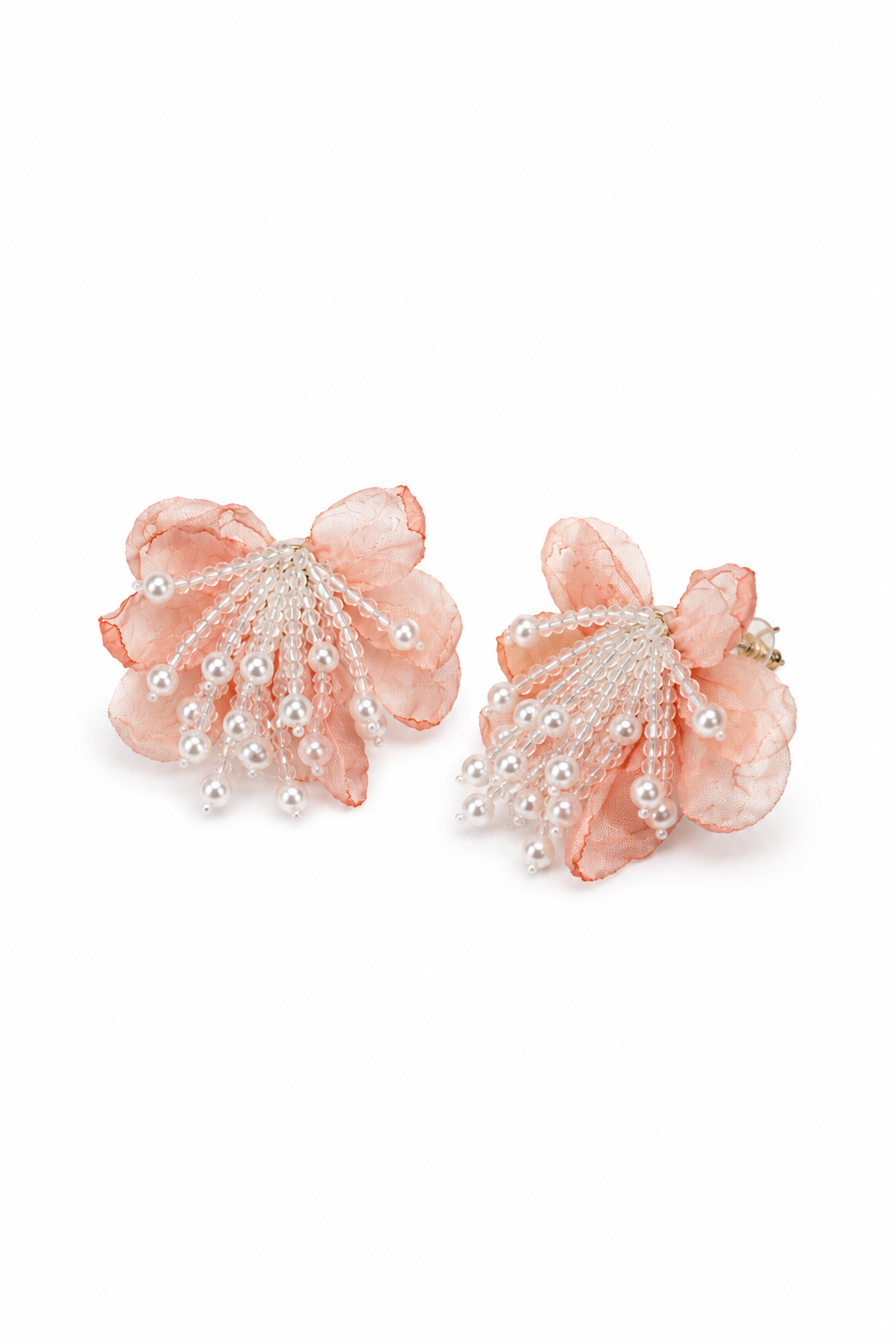 Blush Pearl Bloom Holiday Earrings