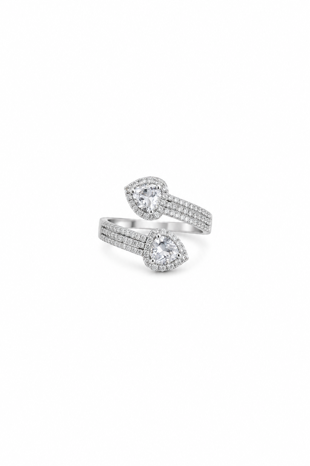 Silver Twin Spark Ring