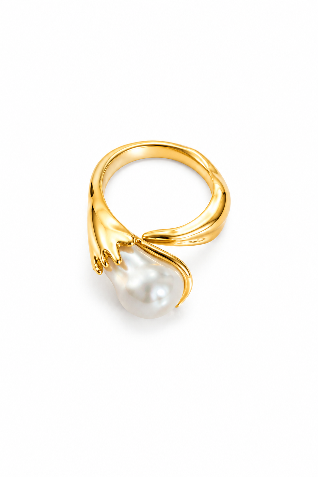 Molten Pearl Drip Ring