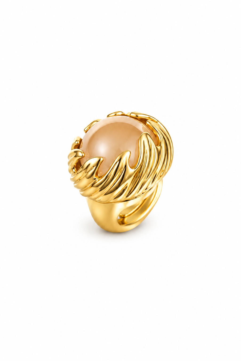 Golden Tide Pearl Ring