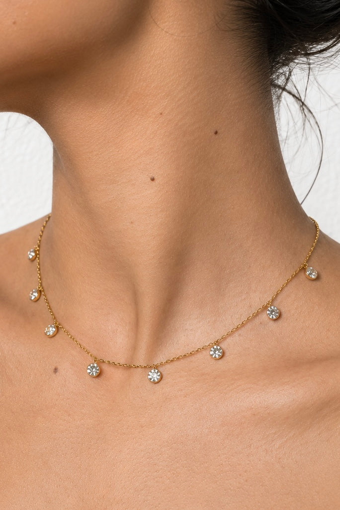 Celeste Dainty Full Moon Choker