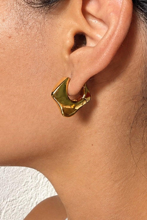 Classic Diamond Shield Hoops