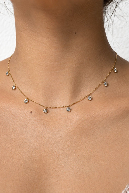 Celeste Dainty Full Moon Choker