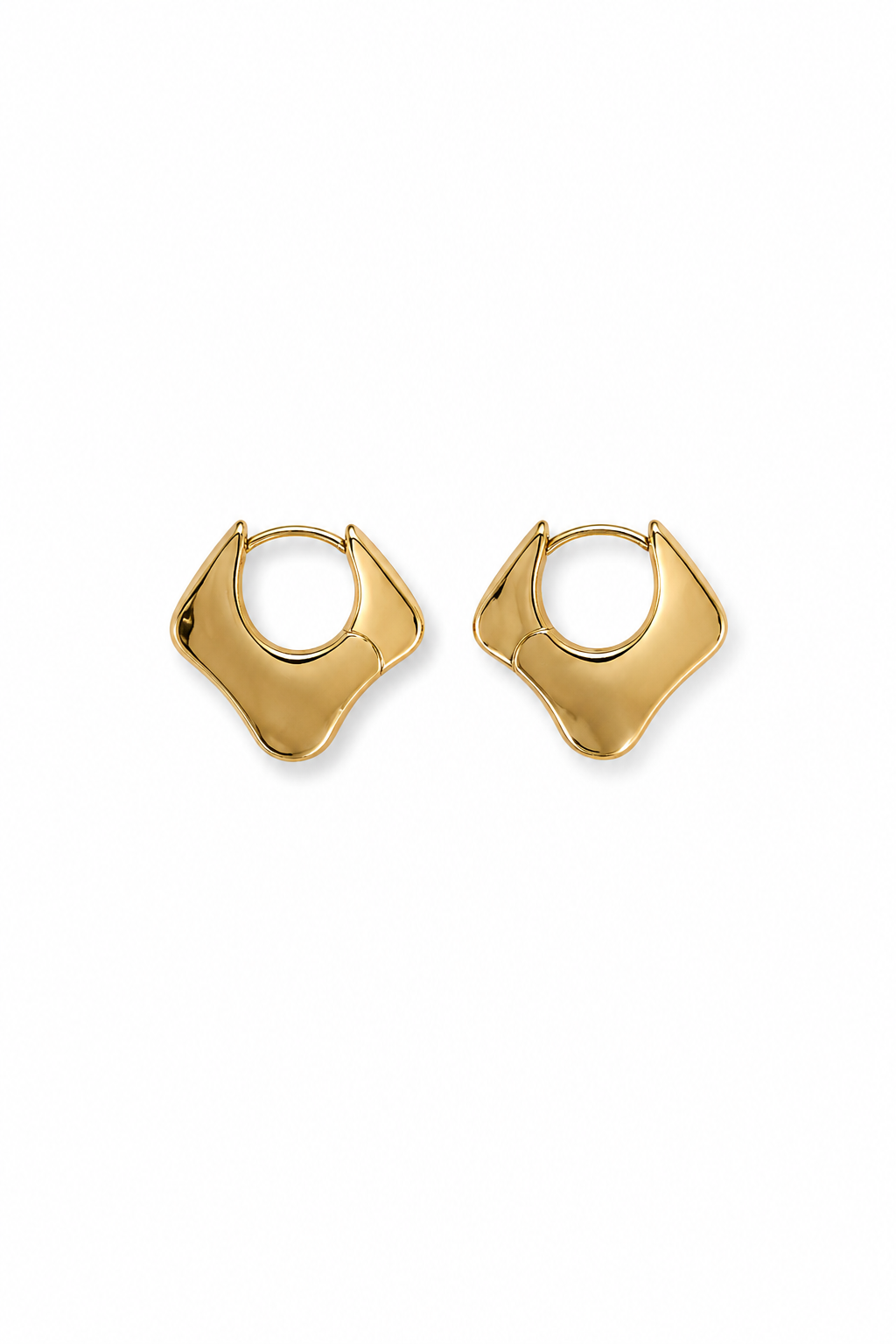 Classic Diamond Shield Hoops