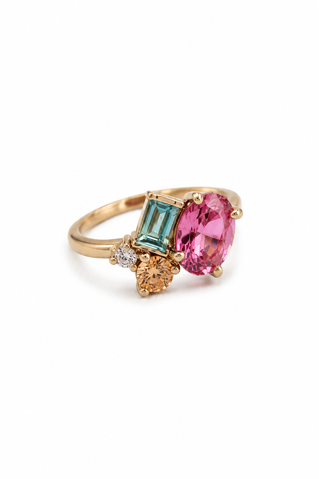Aurora Pink Crystal Ring
