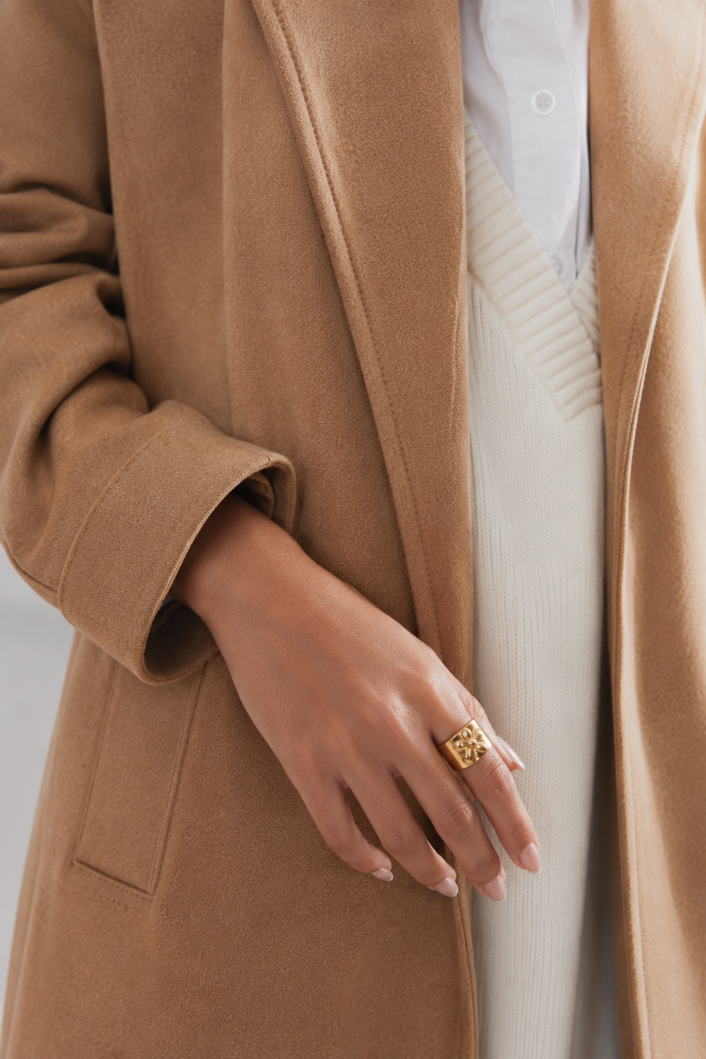 Solara Bloom Gold Statement Ring