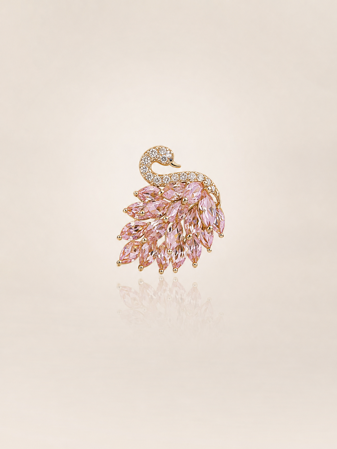 Blush Swan Crystal Earrings | Swana