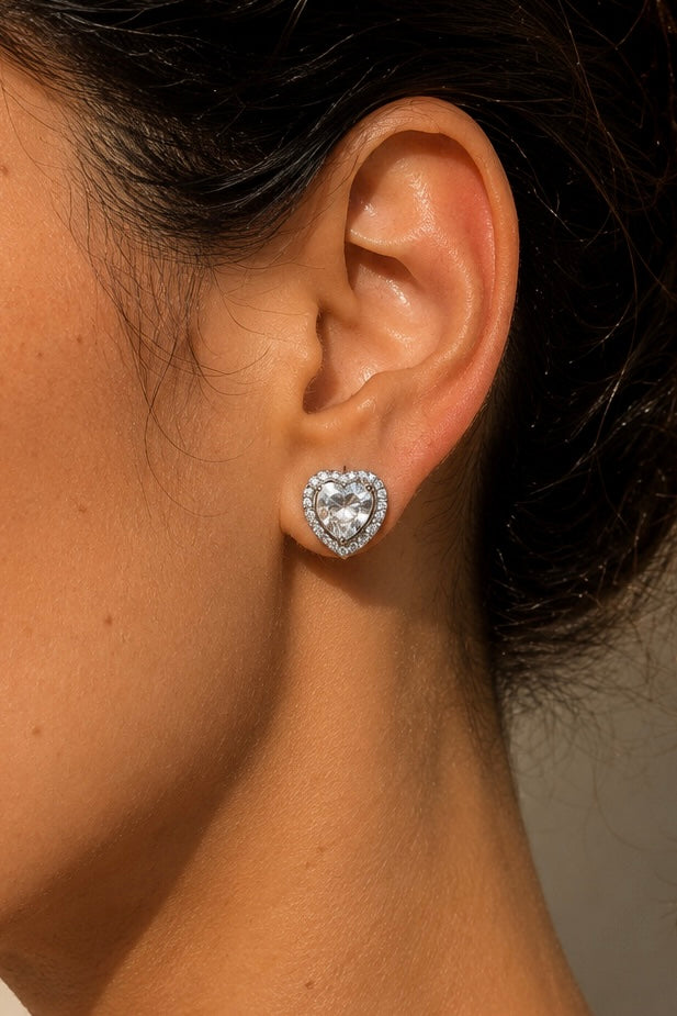 Amour Heart Studs