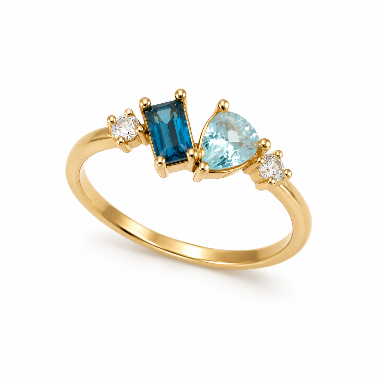Elara Blue Crystal Ring
