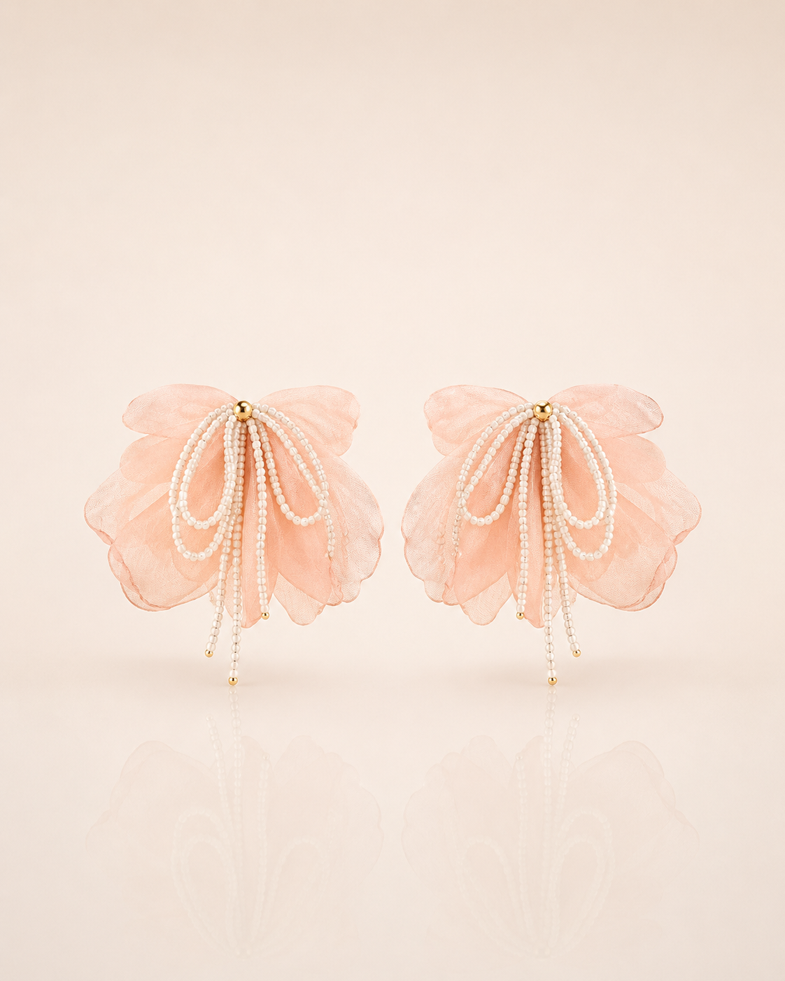 Ethereal Butterfly Organza Earrings | Blue Murpho / Pixie