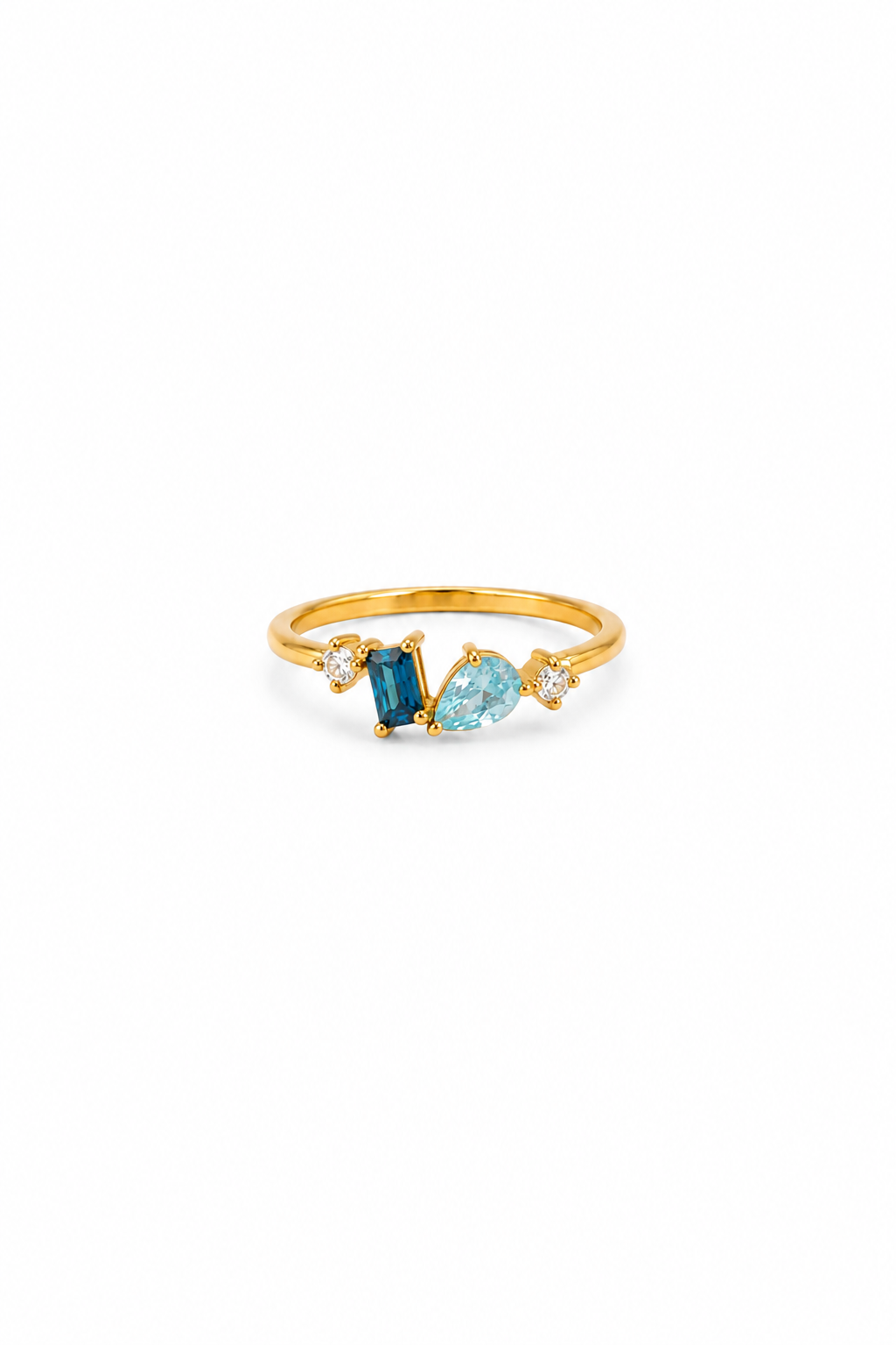 Elara Blue Crystal Ring