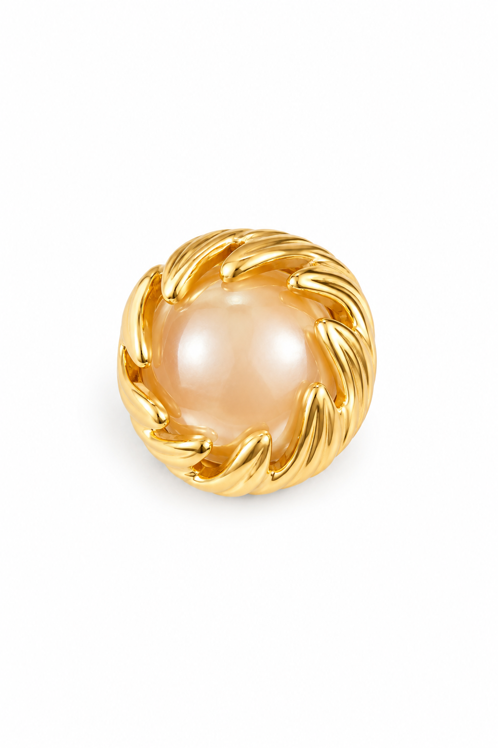 Golden Tide Pearl Ring