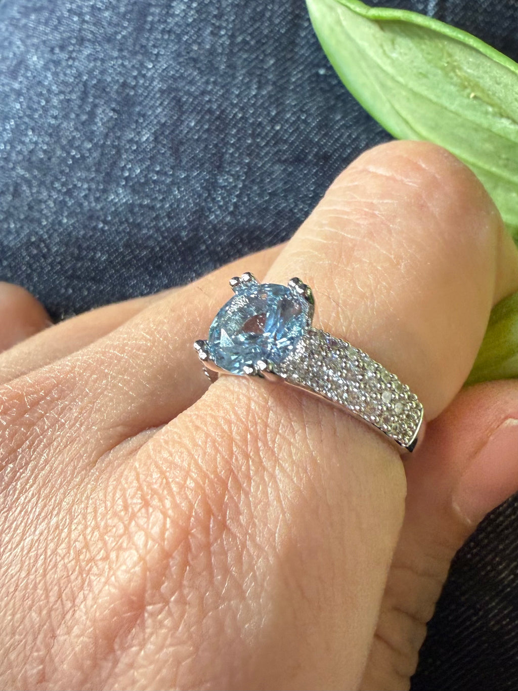 Baby blue Myra ring