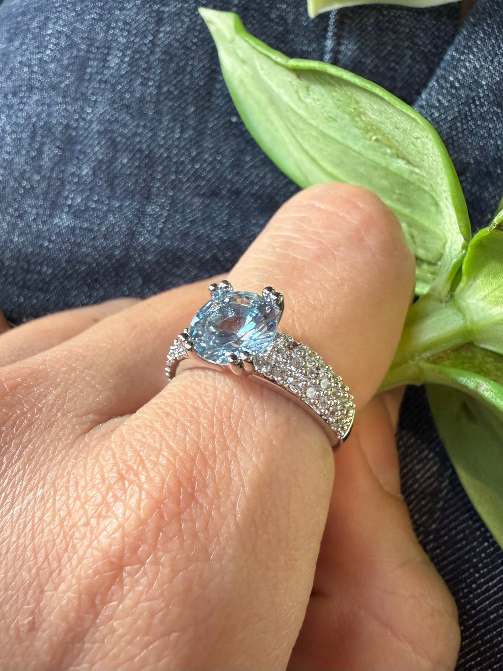 Baby blue Myra ring