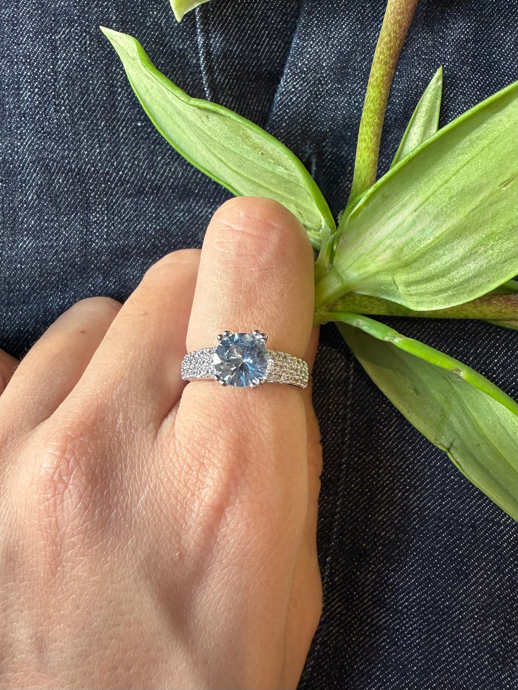 Baby blue Myra ring