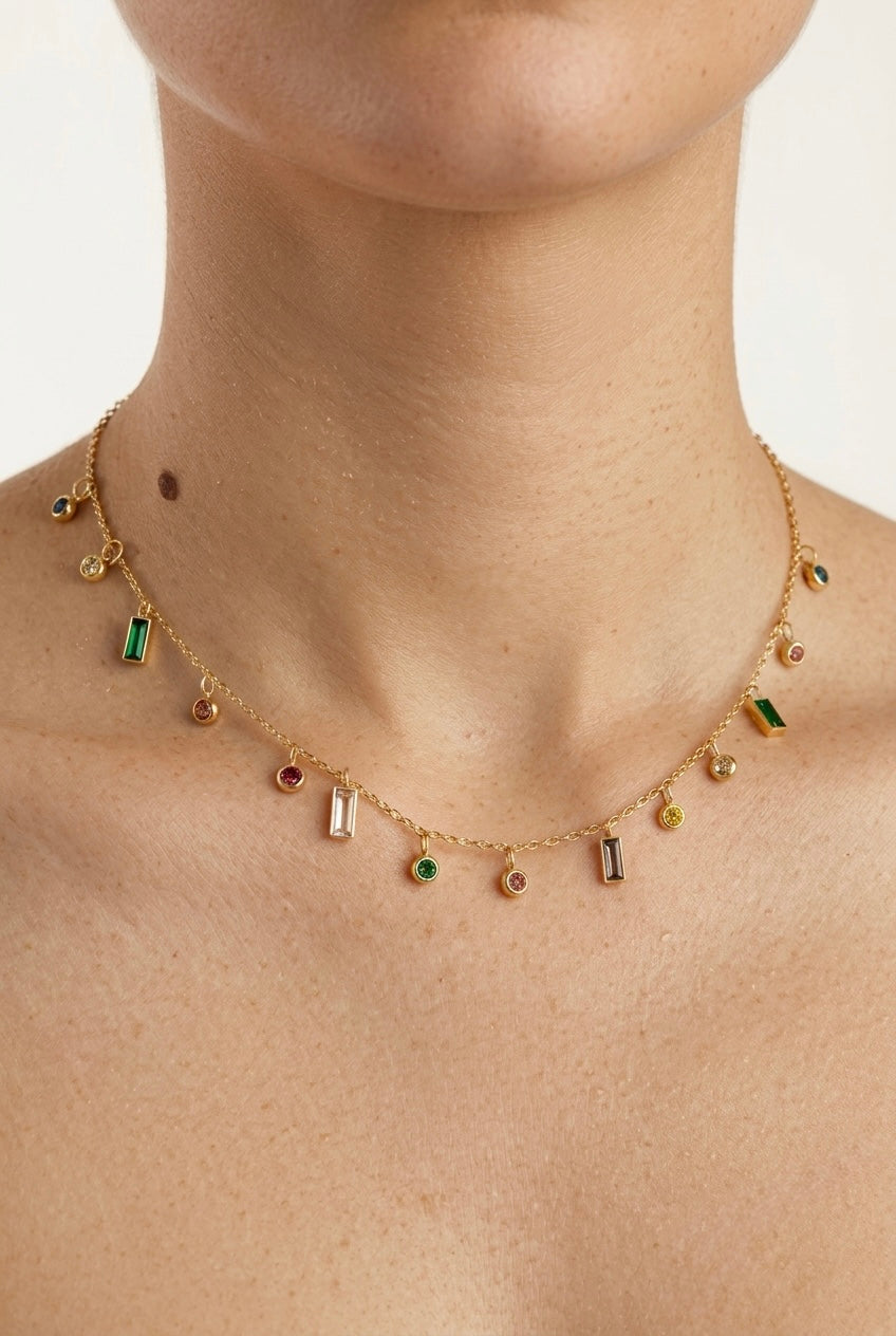 Prism Charm stone Necklace