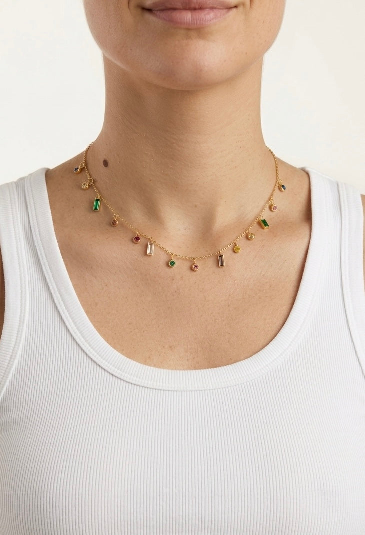 Prism Charm stone Necklace