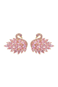 Blush Swan Crystal Earrings