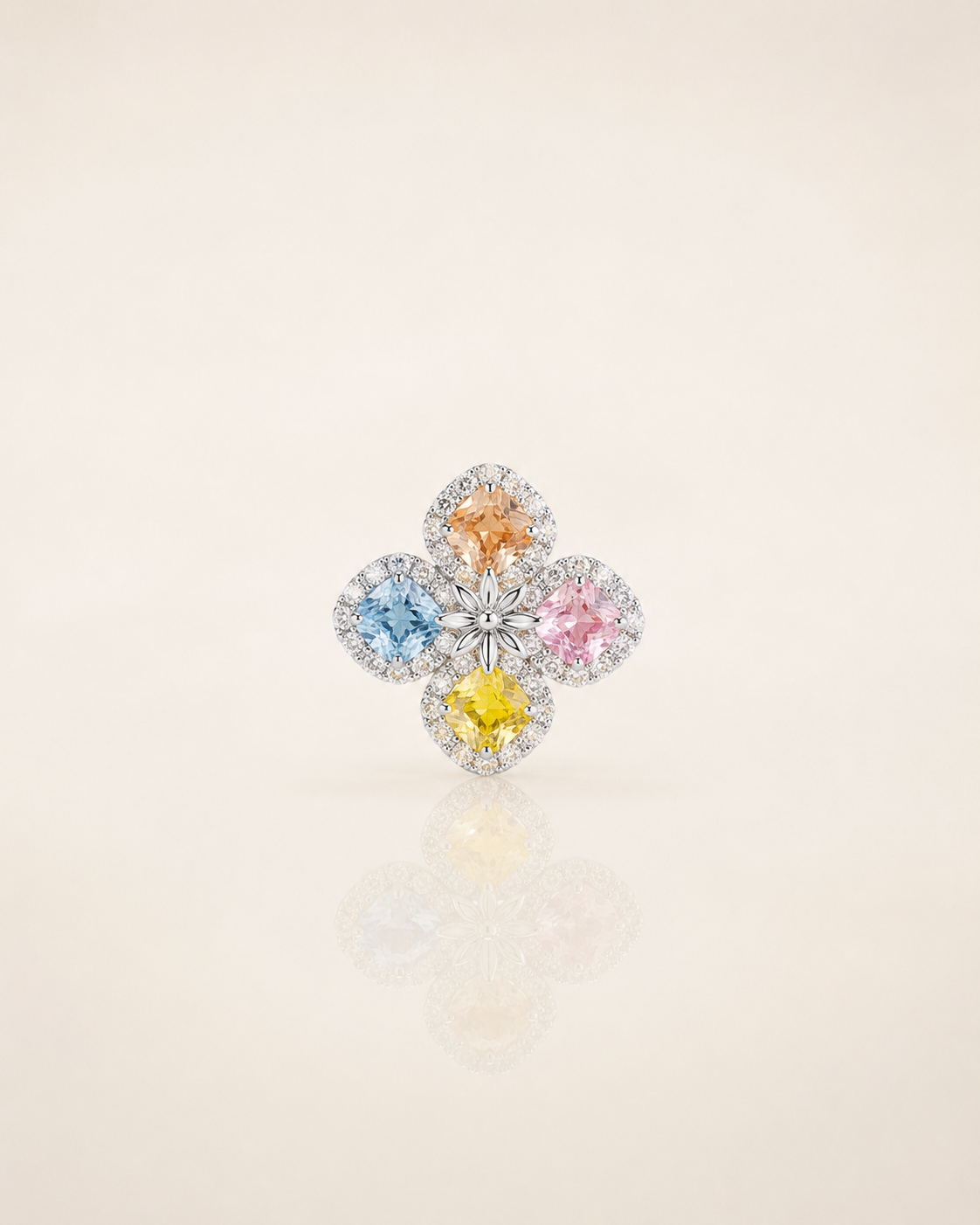 Pastel Bloom Crystal Stud Earrings | Ellisa