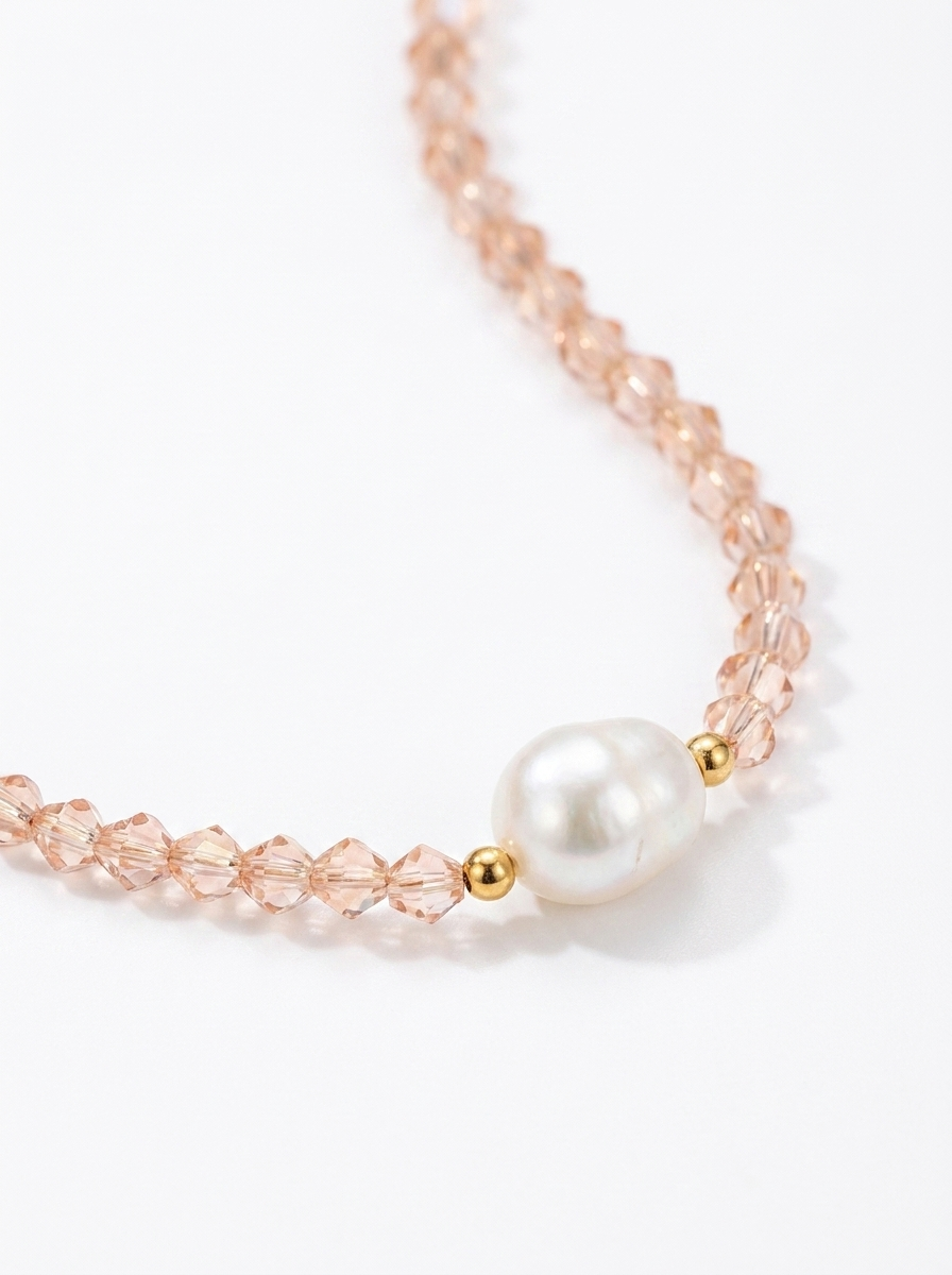 Gabriella pink fresh pearl necklace